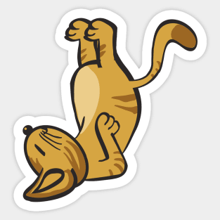 Cat In Different Yoga Poses Sticker